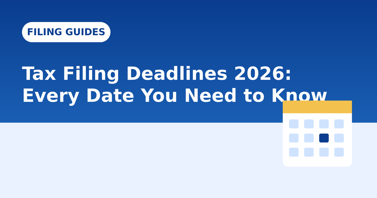 Tax Filing Deadlines 2026: Every Date You Need to Know